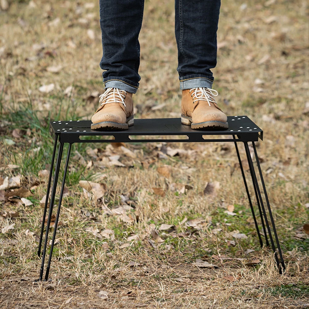 32/42cm 4 Folding Legs Heavy Duty Table Legs Set Scratch and Slip Assembly with Screws for Camping Tables DIY Projects