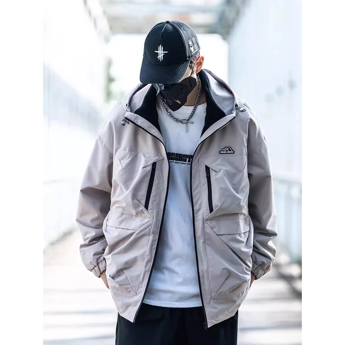 Giacche tattiche da uomo giacca a vento impermeabile 2024 con cappuccio fodera staccabile funzione giacca Cargo Hip Hop Streetwear cappotto caldo