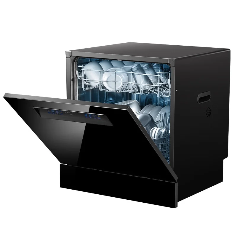 Kitchen Built in Dishwasher Machine Auto 12 Sets 220V 110V USA EU Black White Color Drawer Smart Dish Washer for Home Stock