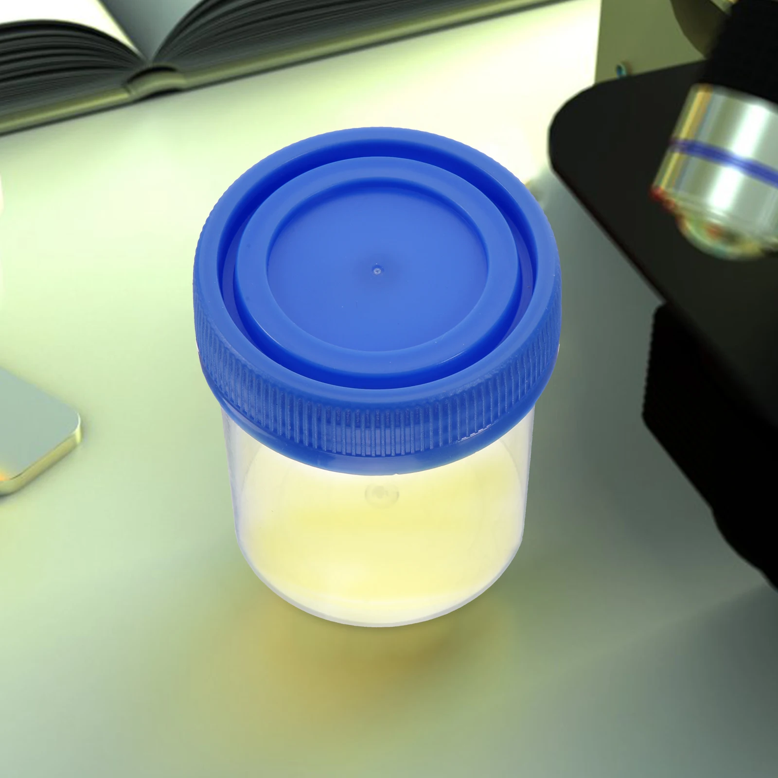 

50Pcs Plastic Urine Cup Sterile Collection Cup with Lids Thickening Specimen Container Testing Accessories for Accurate Results