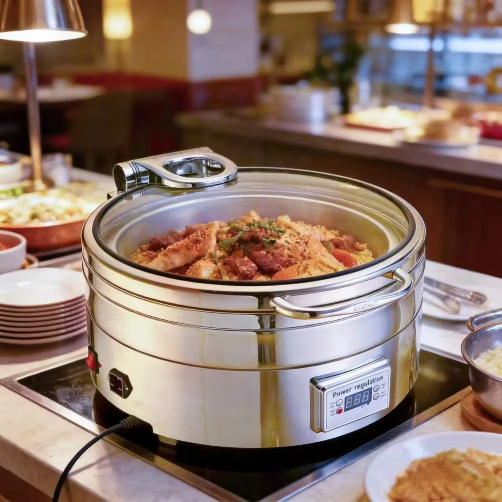 

Гидравлический круглый мармит из нержавеющей стали для подогрева еды в арабских отелях и ресторанах, для кейтеринга и фуршетов