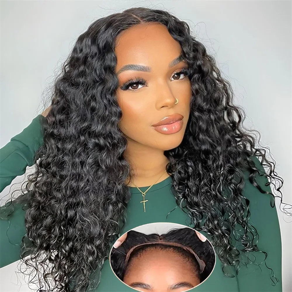 water-wave-put-on-and-go-4x4-glueless-transparent-lace-wigs-human-hair-for-women-peruvian-pre-plucked-180-density-natural-color