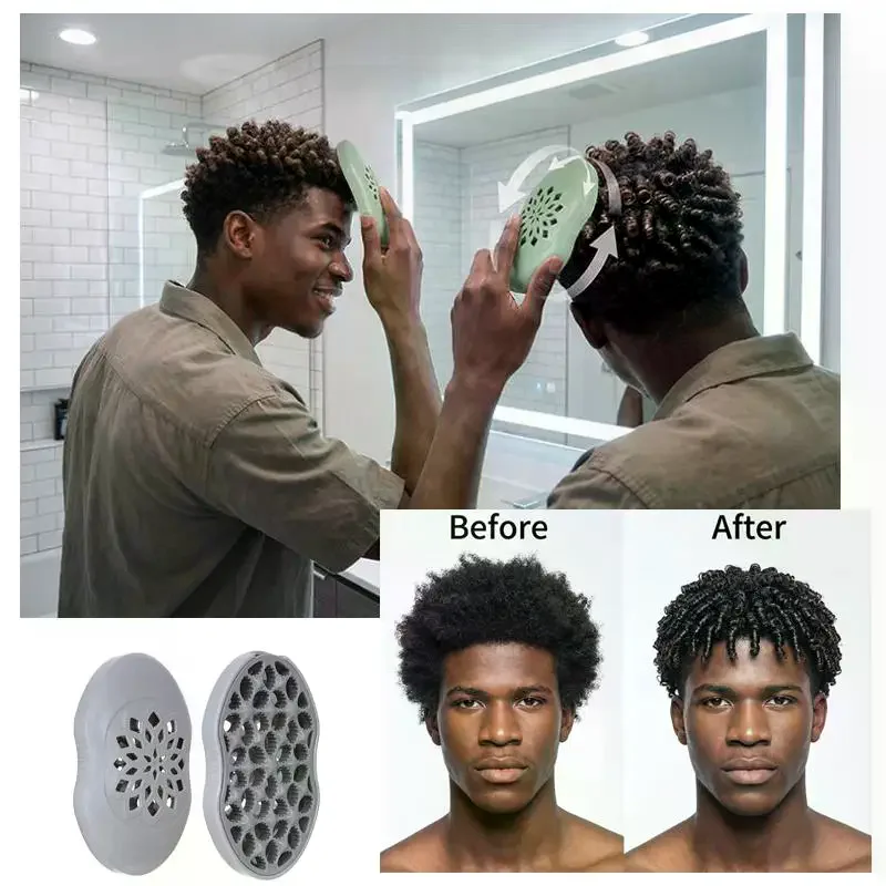 

1pcs Professional Curly African Hair Twist Brush Magic Coil Wave Wave Reusable Dreadlock Afro Hairbrush Curler Hair Styling Tool