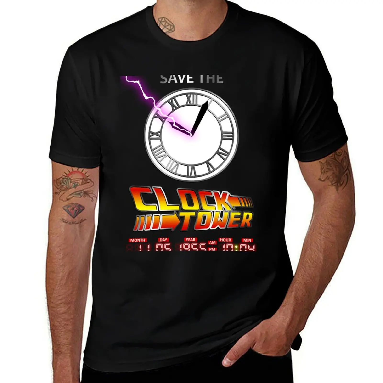 Save The Clock Tower T-Shirt Daily Work Short Sleeve Top T-Shirt