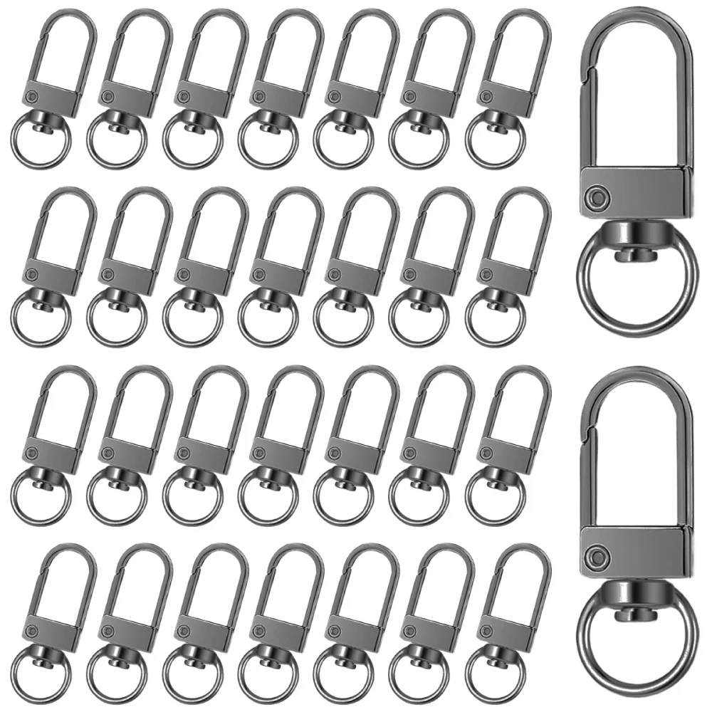 50/100/200 Stück Metall-Karabinerhaken Drehbare Schlüsselanhänger-Schnapphaken für Schmuck, Geldbörsen, DIY-Taschen, Bastelarbeiten und Geschenke – Detail 5