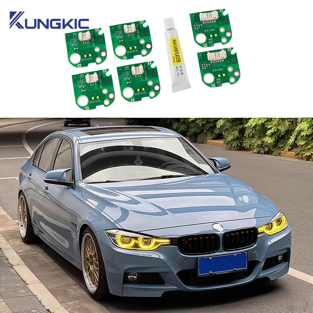 

Светодиодные DRL Angel Eyes желтого цвета для BMW F30 F31 F35 2016 2017-2019 3 серии 320i 330i 340i Адаптивные фары дневного света