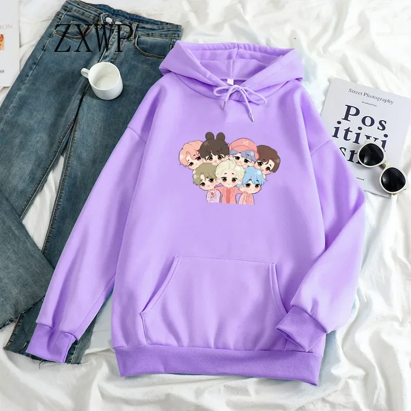 

Cute Women Korean Hoodies Sweatshirt Tops Fashion Style Fleece Kawaii New Album Mood Hoodie Streetwear Woman Casual Hoody