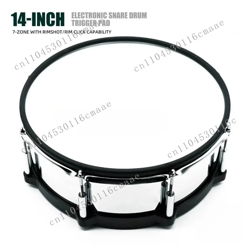 Dual zone trigger electronic drum pad 10-12-14 inch metal steel shell edge and edge click for stage practice electronic drum