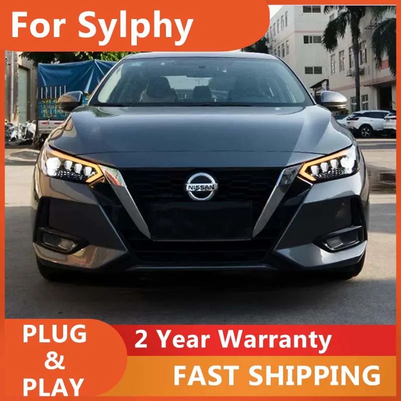 

Автомобильные аксессуары для Nissan Sylphy: Фара головного света 2020-2022, ДХО, указатель поворота, дальний свет, линзованный проектор