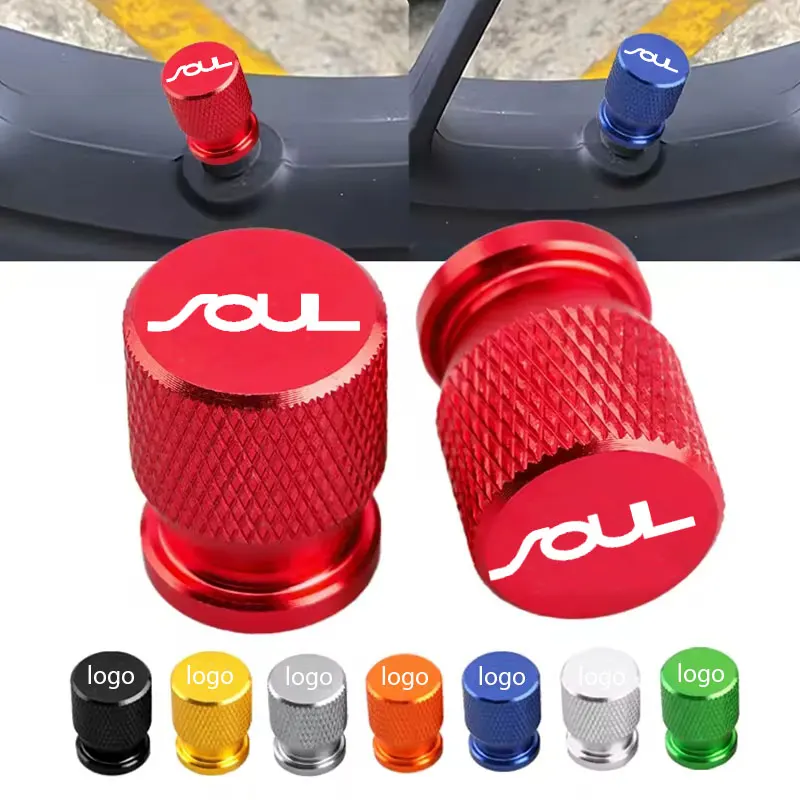 Car Wheel Tire Valve Caps Tyre Stem Covers Airdust Waterproof For KIA Soul Car Accessories