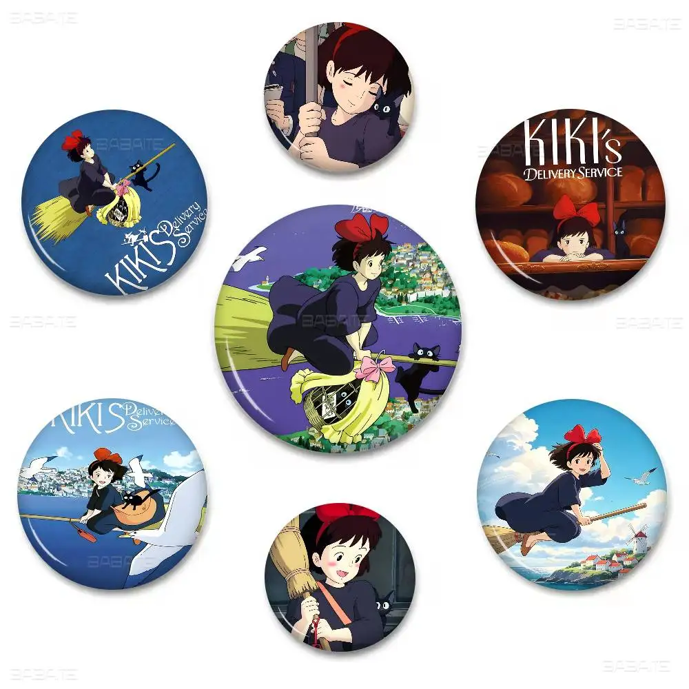K-Kikis D-Delivery S-Service Movie Creative Tinplate Soft Button Pins Animal Icon Brooch Lapel Backpack Badge Accessories Pin