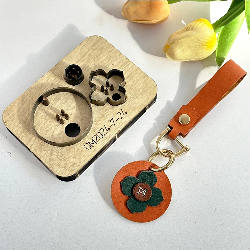 

Fruit Persimmon Design Keychain Pendant Die Template,Punching Knife Mold,Customized Leather Die Cutting,Christmas Handmade Gifts