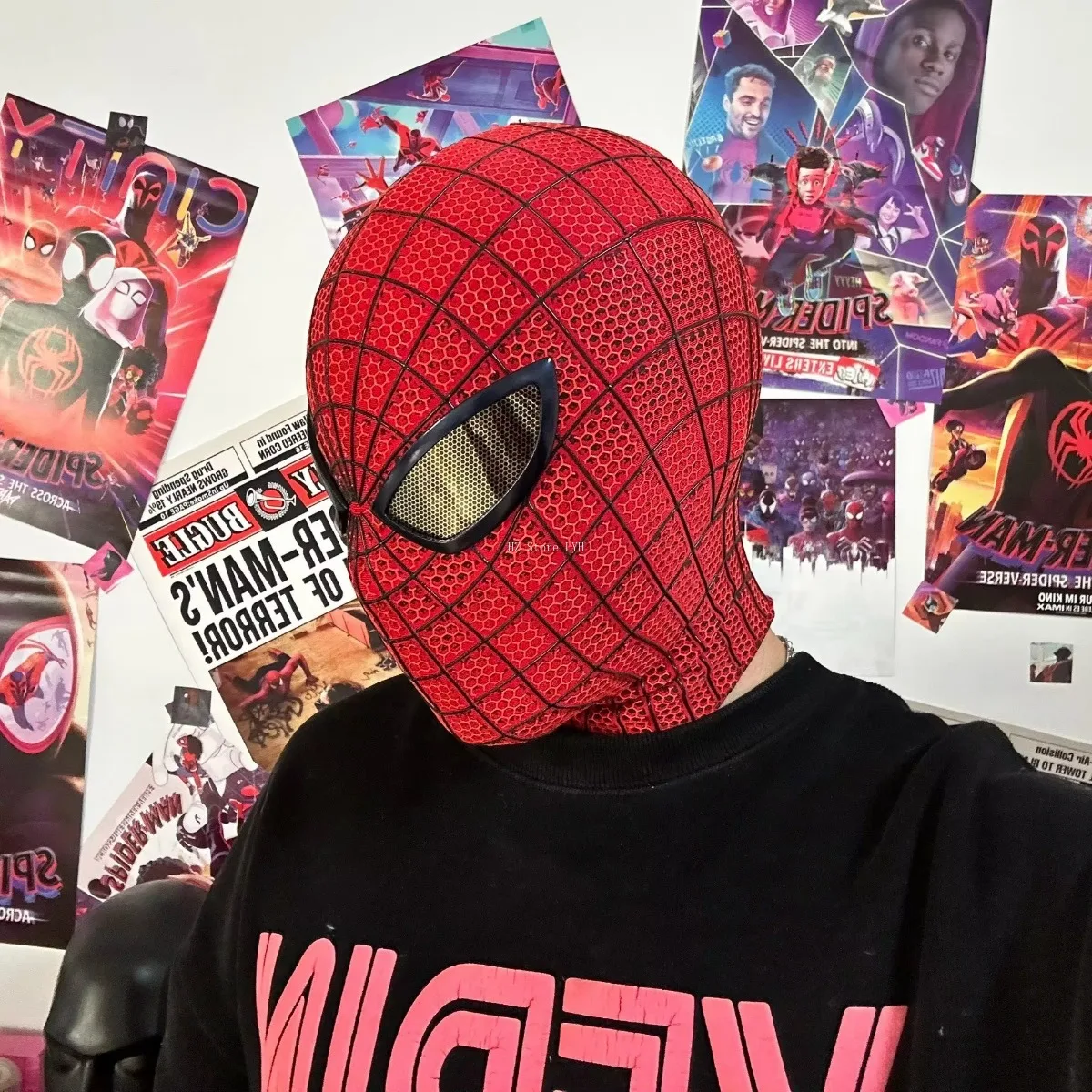 

Индивидуальный шлем Человека-паука Marvel, маска Человека-паука Эндрю Гарфилд, носимое лицо комиксов из фильма, маска для косплея с лицевой оболочкой