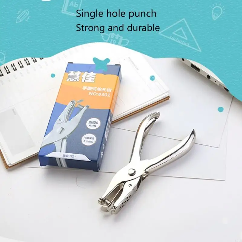 Kağıt Kartı Resim Dosyası için Y5LB Mini Delgeç 8 Yaprak Kapasiteli Delik Çapı 0.24''