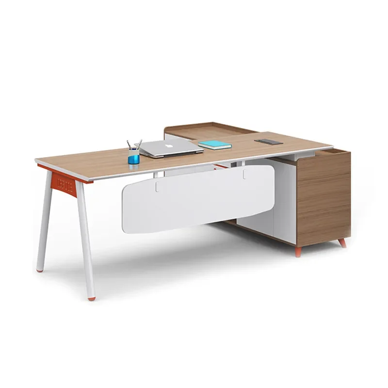 Modern Executive Desk with Chair Set Simple L Shaped Office Desk for Manager Supervisor Home Office Workstation Furniture