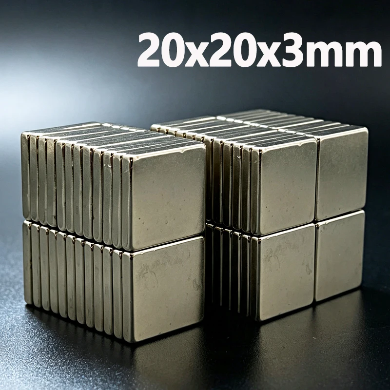 20x20x3mm Magnet 2-100pcs Square Shape Neodymium Magnet N35 NdfeB Permanent Magnetic Imanes 20*20*3mm Magnet Accessory