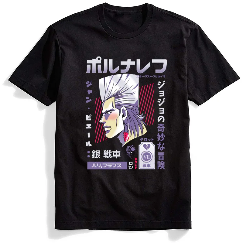 Men 2023 New T-shirt JOJO\'s Bizarre Adventure Anime Print Tshirt Fashion Handsome Men\'s Clothing Summer Short Sleeved Tops Tees