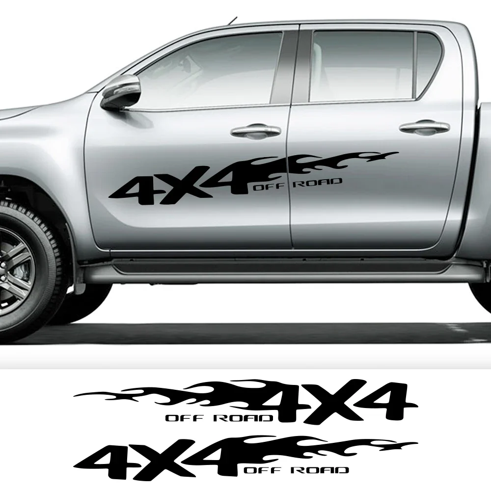 2PCS for Ford Ranger F150 Nissan Navara Mitsubishi L200 Triton Dodge RAM 1500 Pickup Truck Stickers Cool Car 4X4 Off Road Decals