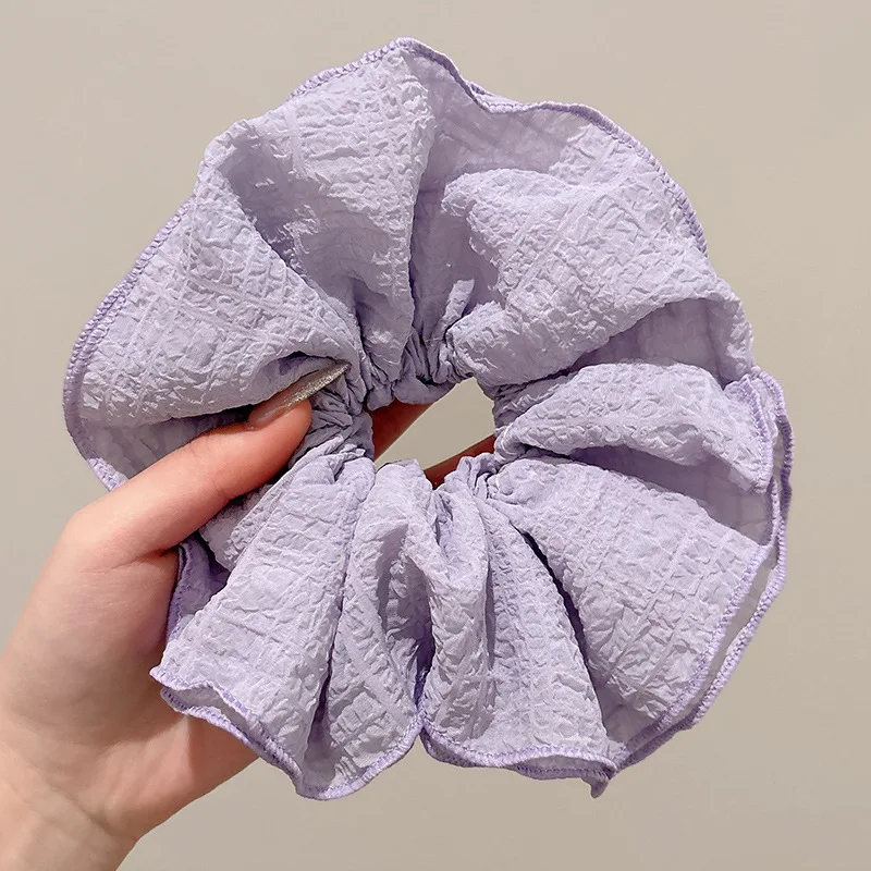 

Korean-Style College Chic Scrunchie, High-End Fabric Lace Hair Tie for Women, Ponytail or Bun, Does Not Damage Hair