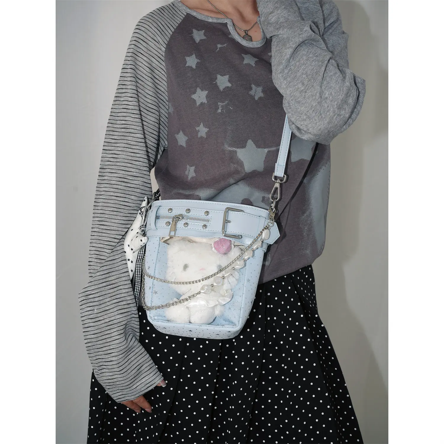 Original Design Light Star Polka Dot Versatile Bucket Bag for Women's Shoulder Bags Crossbody Bag Fashion Handbag view 3