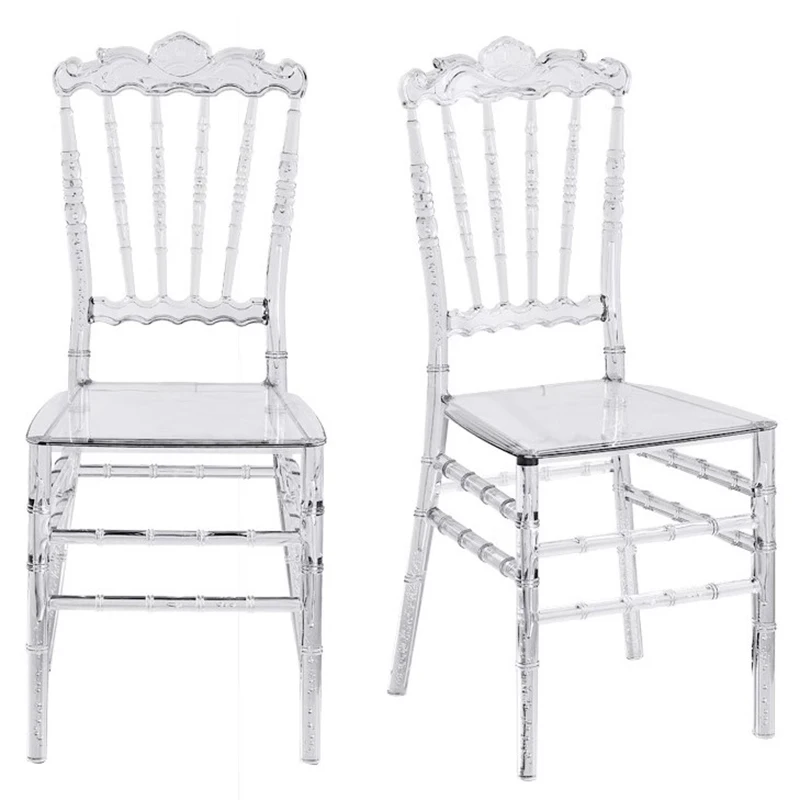 6 Pcs Wedding Chair Wholesale White Party Chairs Elegant Parties Hall Modern Luxury Event Salon Social Events Taburete Glossy