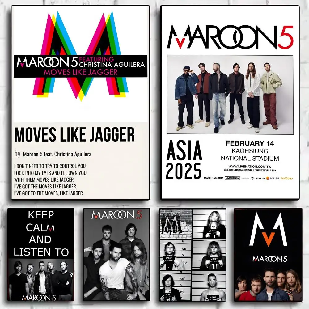 Classic Band M_Maroon 5 Album Poster Decorative Wall Art Stickers Mural Photo Print for Home Living Room Hallway Decor