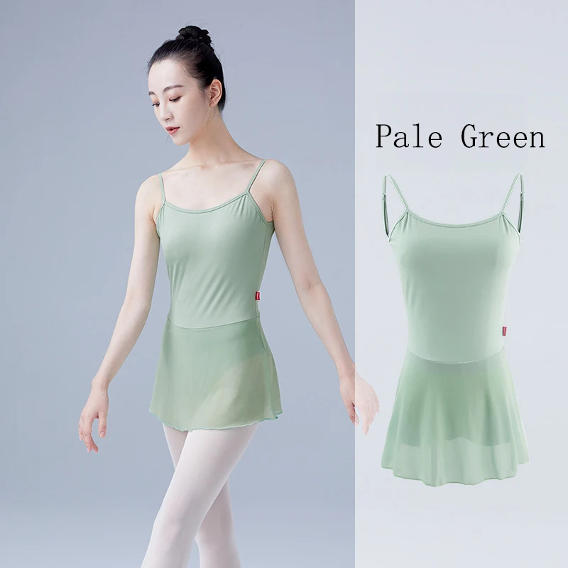 

Sexy Green Women Dance Leotards with Skirt Turtleneck Sleeveless Leotard Adult Girl Ballet Gymnastics Bodysuit Backless Swimwear