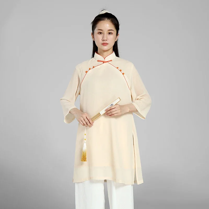 Tai Chi Clothes Women Wushu Clothes Kung Fu Competition Clothes Martial Art Uniform Wrinkle Free 2022 Yellow Free Shipping