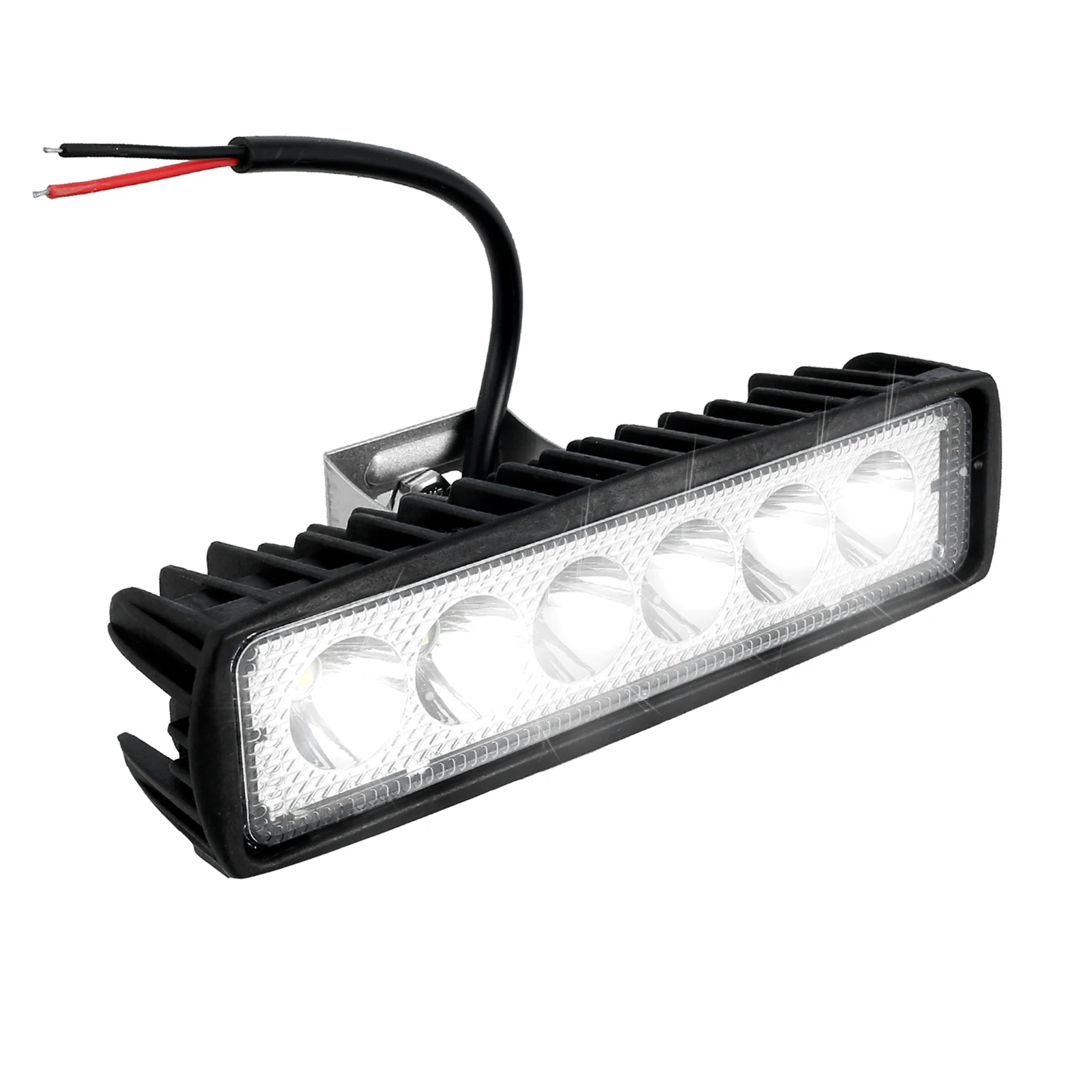12V Auto LED-lichtbalk 18W 6000K Superheldere auto LED-werklamp IP67 Flood Spot Light Wit Off Road Hoofdlicht Rijden Lichten