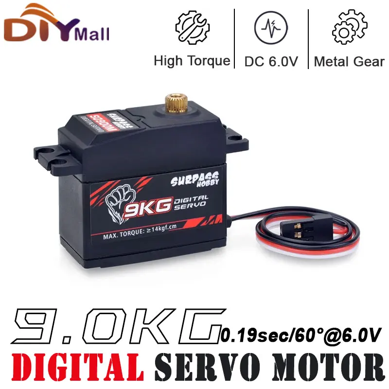 S0900M Metal Gear 9KG Digital Servo für RC Flugzeug Roboter 1/10 1/8 RC Monster Auto Boot Kanal Flugzeug hohe Geschwindigkeit