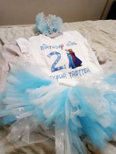 Disney Princess Frozen T-shirt para Meninas, Roupas de Criança, Roupas de Aniversário, Elsa, Anna, 1 Ano, 2 Anos, 3 Anos, 4 Anos, 5 Anos, 6 Anos, 7 Anos, 8 anos, 9 anos