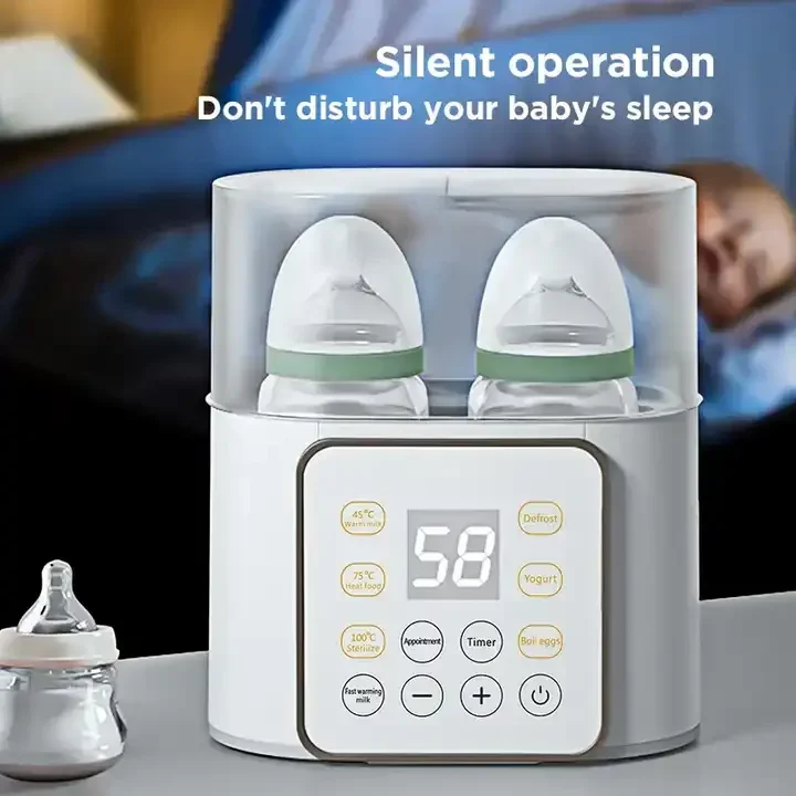 Chauffe-biSantos multifonction 9 en 1 avec écran LCD, arabisateur de biberons, chauffe-biSantos portable intelligent, chauffe-aliments pour bébé