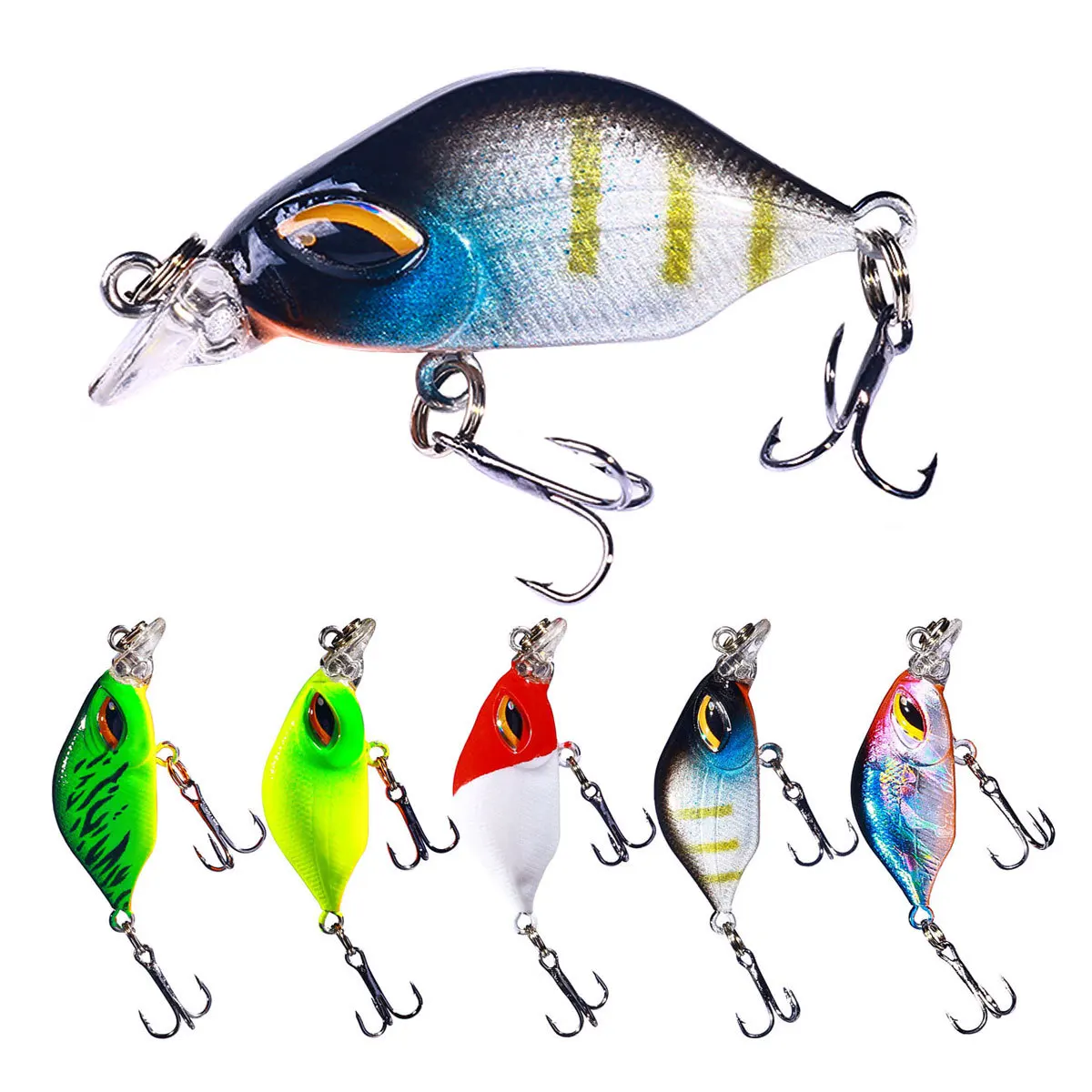 

40mm 3.3g Mini Floating Crankbaits Fishing Lure Wobbler Pesca Artificial Hard Bait for Pike Trolling Rattling Swimbait Equipment