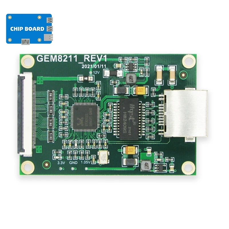 Ginkgo GEM8211 Gigabit Ethernet Module Rt8211EG High-Speed Ethernet Development Board, with FPGA Driver