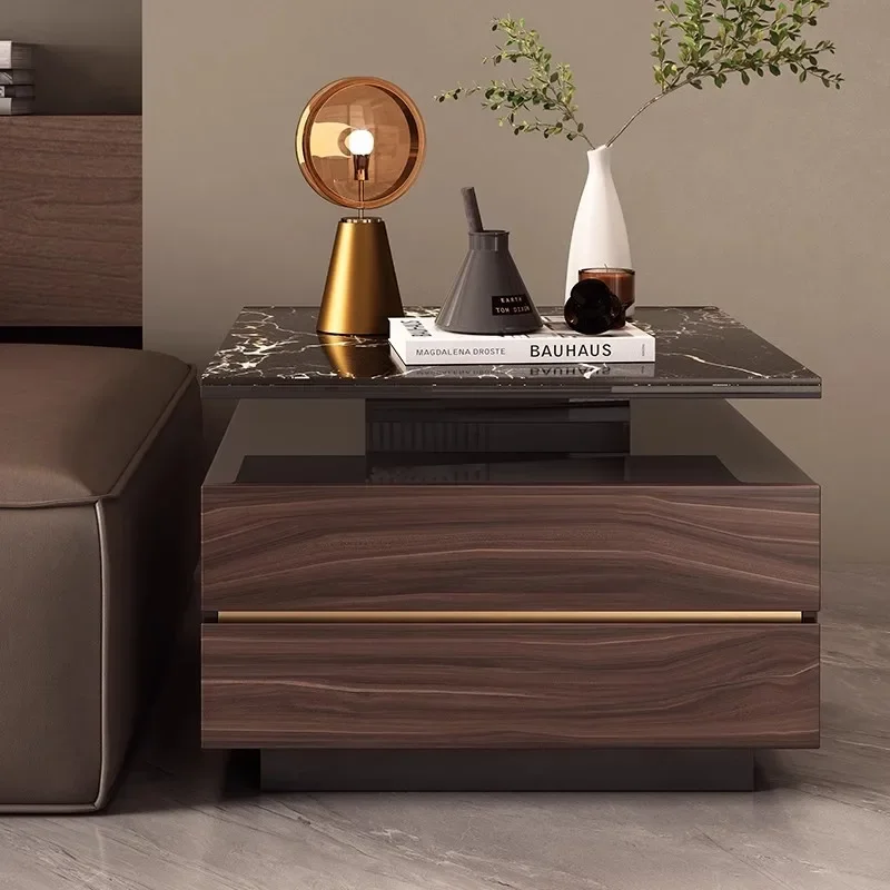 

Glamour Trendy Side Table Sofa Modern Luxury Design Storage Coffee Tables With Drawers Mesa De Centro Sala Living Room Furniture