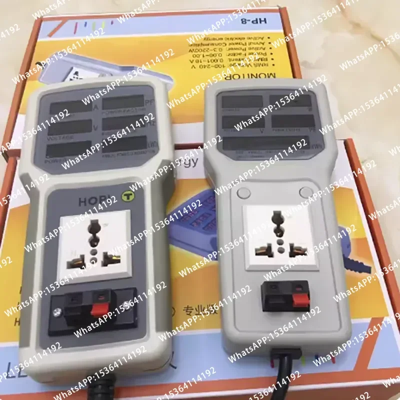 HOPI HP-9800 Handheld Power Meter Power Analyzer LED Metering Socket Measurable Current-voltage Power Factor