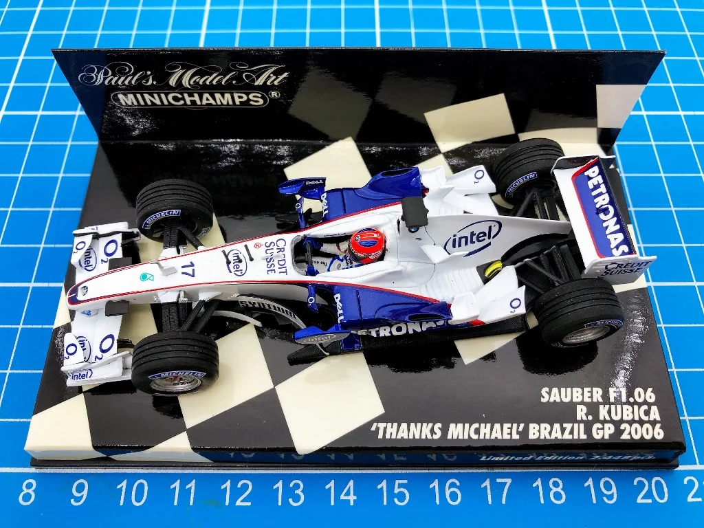 

Minichamps 1:43 F1 F1 06 2006 Robert Kubica Brazil Simulation Limited Edition Resin Metal Static Car Model Toy Gift