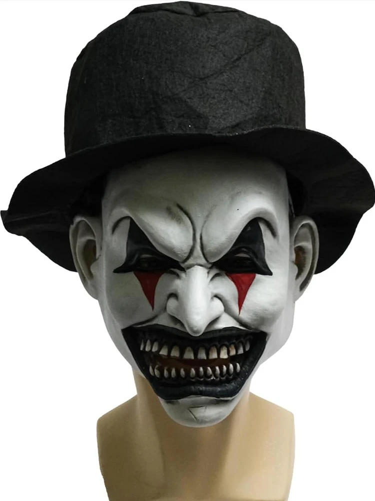 Festa di Halloween Horror Pagliaccio spaventoso Maschera cosplay in lattice Decorazioni di Halloween Party Stage Prop Fornitura per feste Puntelli per costumi Decorazioni per feste