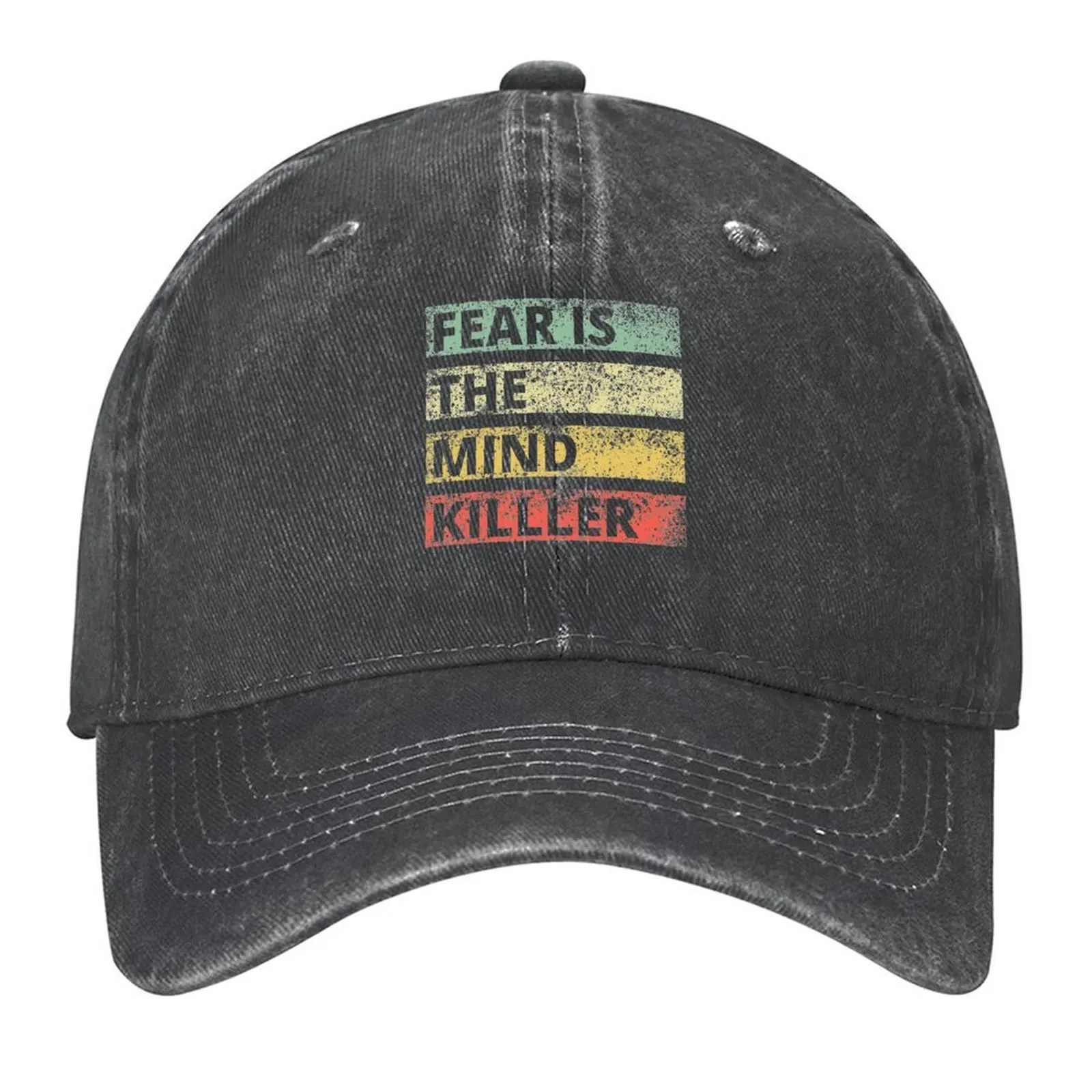 

FEAR IS THE MIND KILLER, vintage color text Baseball Cap Sunscreen Visor Luxury Brand Hood Women's Beach Men's