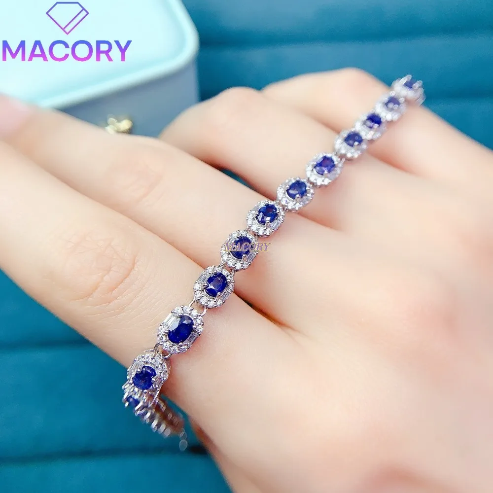 Fashionable women's sapphire bracelet simple elegant  luxurious perfect for everyday wear a delicate gift for special occasions