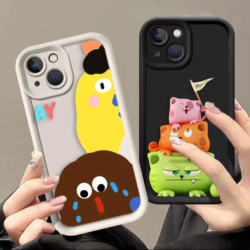 

Funny Cartoon Little monsters Phone Case For Redmi K50 14 13 13C 12 12T 12C 11 10 10C PRO POCO M6 PRO X3 X5 F3 F4 F5 GT NFC Case