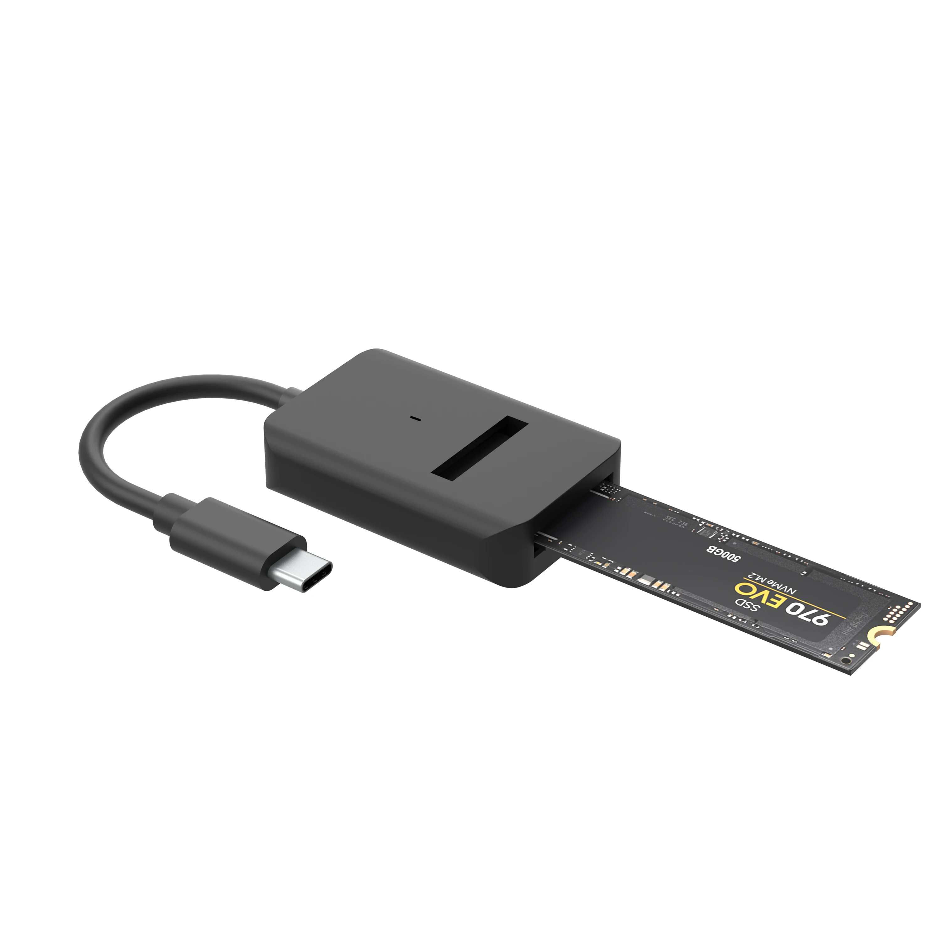 Tool-Free Dual Protocol NVMe SATA M2 SSD Enclosure 10Gbps Type C Compatible Adapter for M.2 NVMe SATA 2230 2280 22110 Plastic