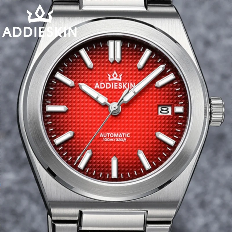 

AddiesKin 100m Diver Sapphire Glass 39mm Men Dress Watch 316L Stainless Steel BGW9 Luminous 9015 Mechanical Automatic Watch K004