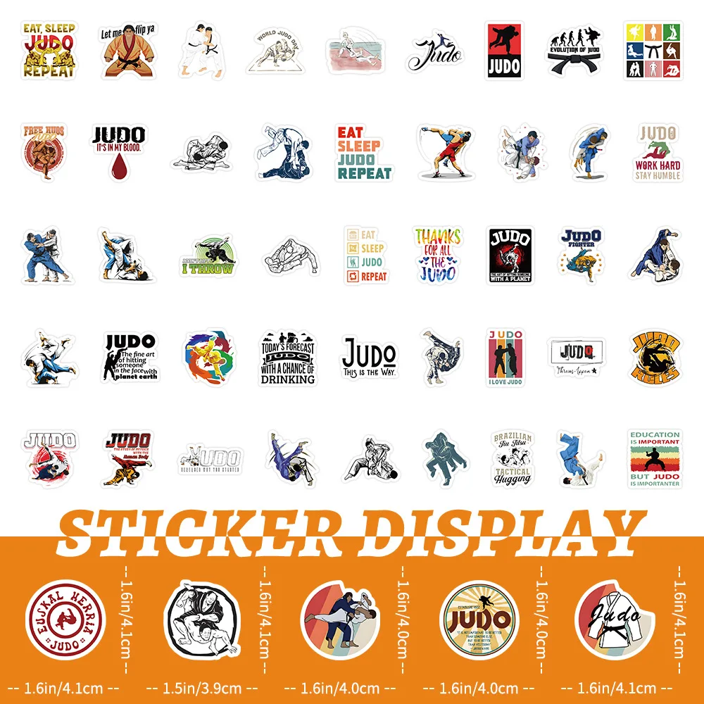 

103PCS Judo Stickers Martial Arts Sports Graffiti DIY Phone Case Helmet Water Cup Skateboard Guitar Waterproof Decals Toys Gifts