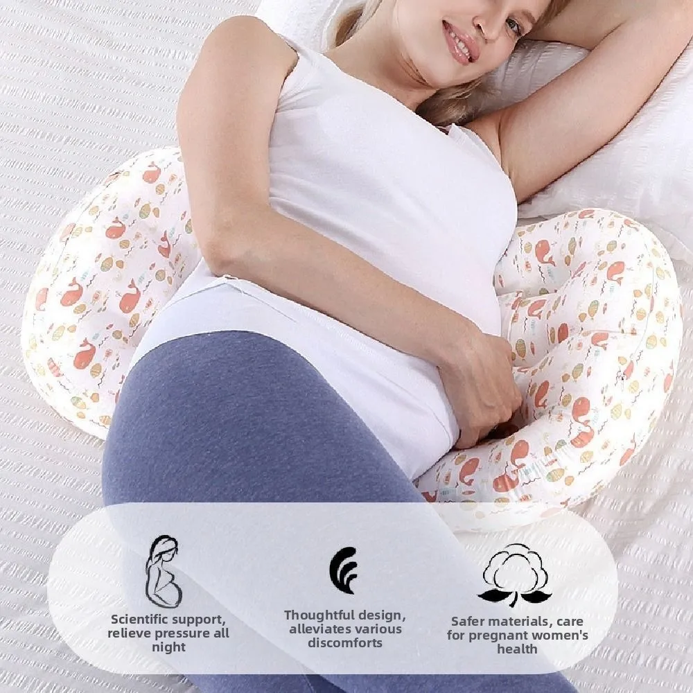 Soft Pregnancy Pillow Ergonomic Comfort Maternity Pillow Multifunction Auxiliary Pillow Women's Sleeping Body Pillow