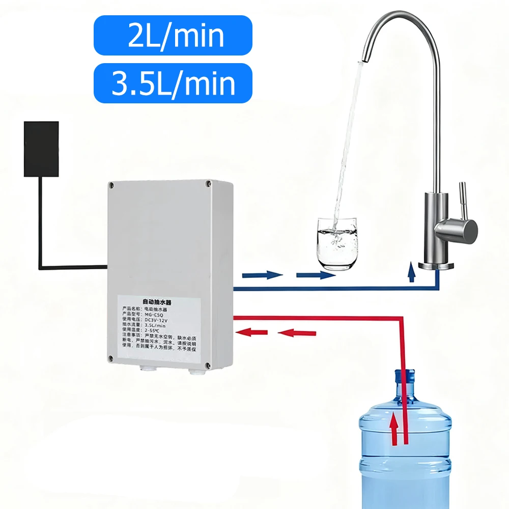 Electric Faucet Water Pump 12V 2L/min 3.5L/min Faucet Automatic Suction Pump Motorhome Boat Caravan Electric Kitchen Water Pump
