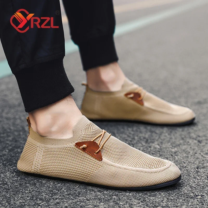Yrzl Mesh Slipper Männer fahren Mokassins dünne Wohnungen Wanderschuhe atmungsaktive rutsch feste lässige Slipper Slip on Herren schuhe
