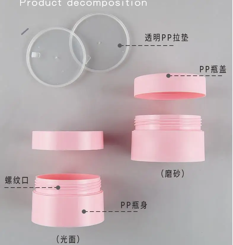 

whalesale 20/30ml frost cream container box makeup facial cream jar empty separate packing box refillable bottles pink blue box