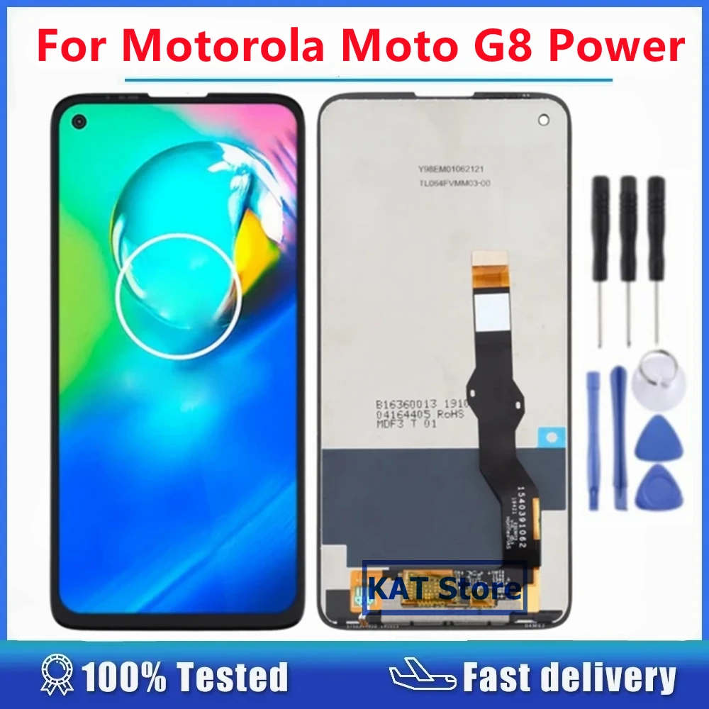 Совместим с Motorola Moto G8 Power XT2041-1 2020 ЖК-сенсорный экран с цифровым преобразователем в сборе без замены рамки