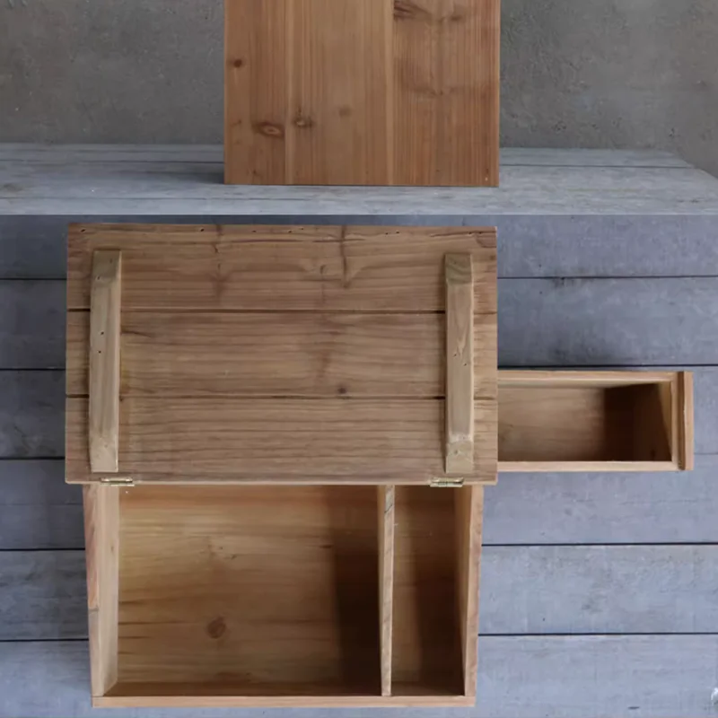 Handmade madeira primitiva Lap Desk, Slope Writing Box, Abeto original